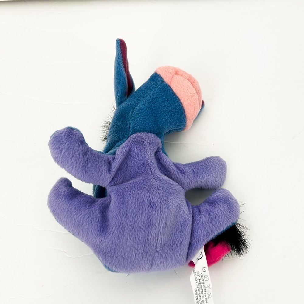 Eeyore Winnie the Pooh Mattel Arcotoys Disney Stuffed Plush Pink Bow Tail Toy - Picture 3 of 5